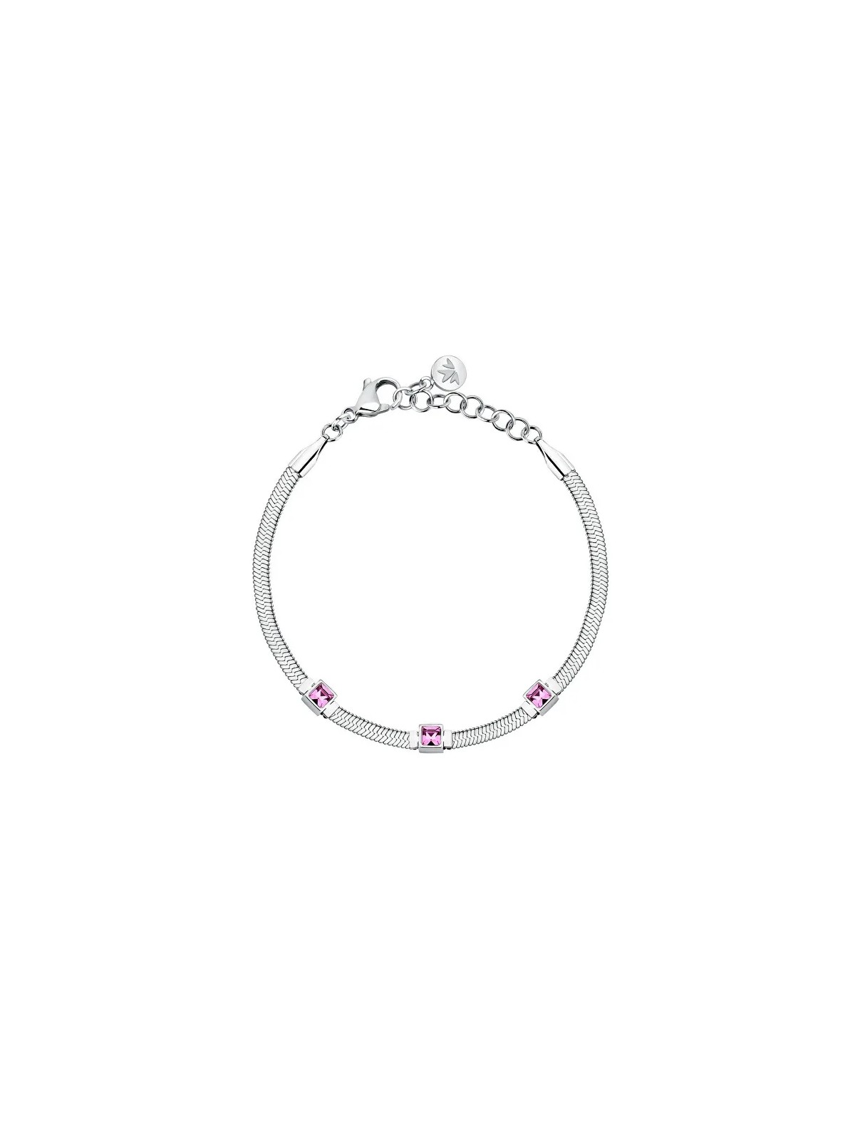 Morellato Bracciale in acciaio con cristalli fucsia Hadek Gioia SAVY33 donna