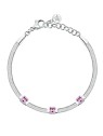 Morellato Bracciale in acciaio con cristalli fucsia Hadek Gioia SAVY33 donna