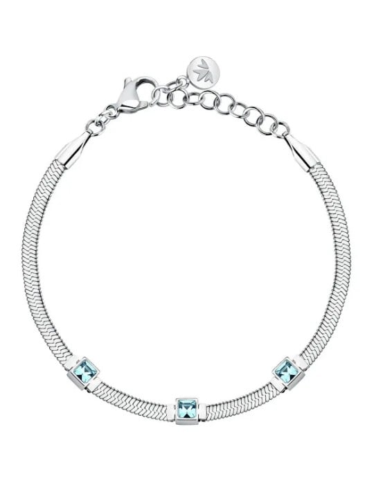 Morellato Bracciale in acciaio con cristilla azurri Hadek Gioia SAVY34 donna