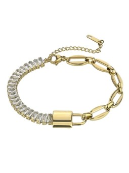 Marc Malone Bracciale placcato oro con zirconi Jacqueline White Bracciale MCB24037G donna