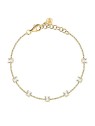 Morellato Bracciale placcato oro con zirconi cubici trasparenti Tesori SAIW311 donna