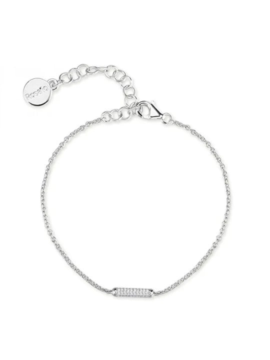 Rosato Bracciale minimalista in argento con zirconi Bianca RZBI64 donna
