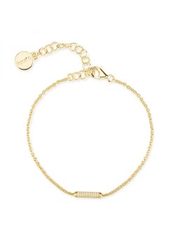 Rosato Bracciale minimalista placcato oro con zirconi Bianca RZBI65 donna