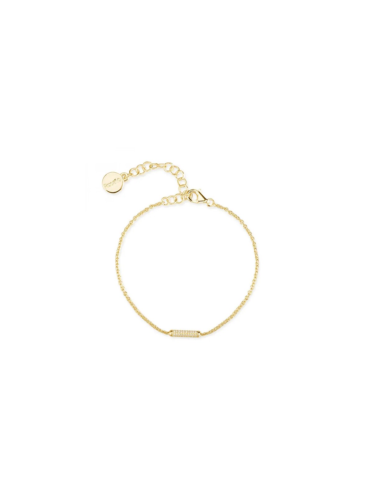 Rosato Bracciale minimalista placcato oro con zirconi Bianca RZBI65 donna
