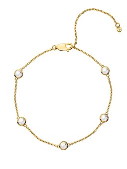 Hot Diamonds Bracciale placcato oro con topazio e diamante autentico Gemstone DL698 donna