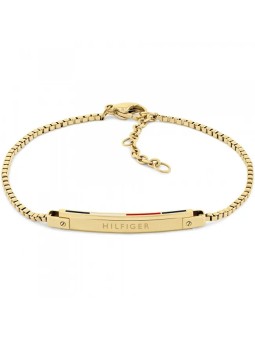 Tommy Hilfiger Bracciale placcato oro abbinato Linear 2780953 donna