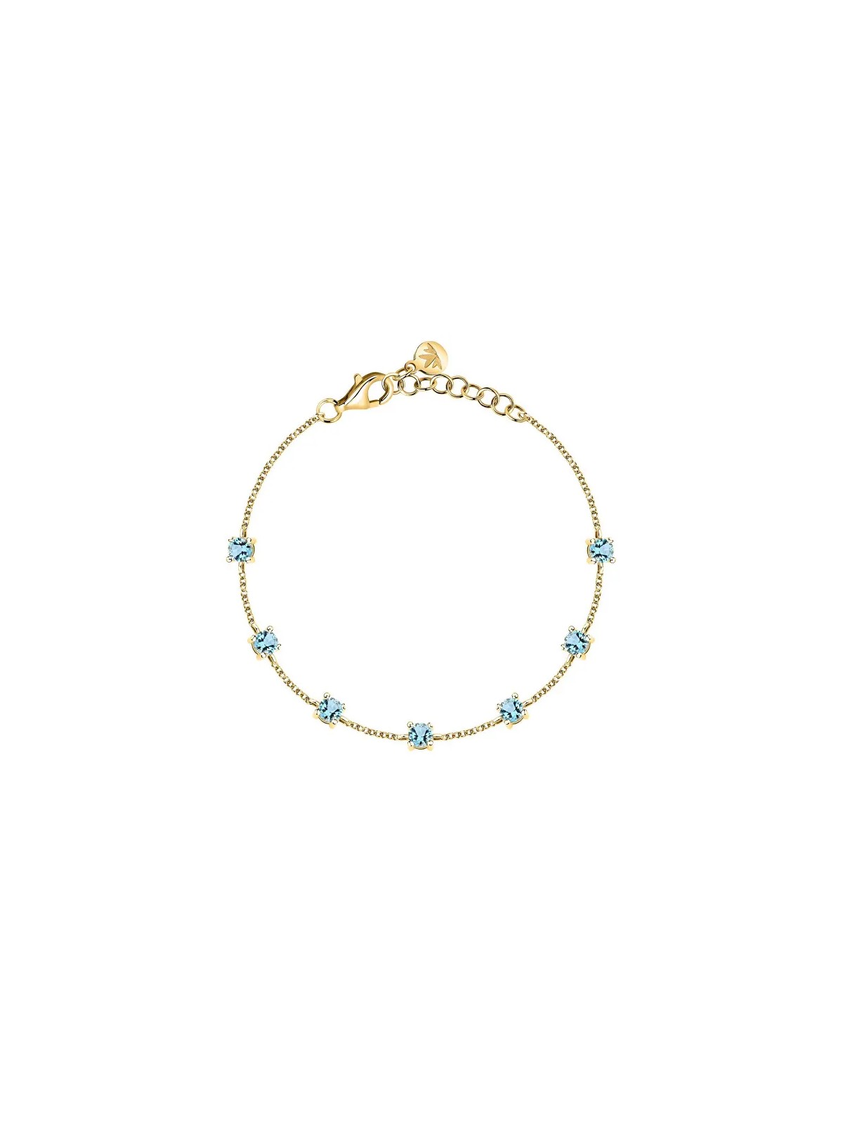 Morellato Bracciale placcato oro con zirconi cubici blu Tesori SAIW305 donna