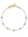 Morellato Bracciale placcato oro con zirconi cubici blu Tesori SAIW305 donna