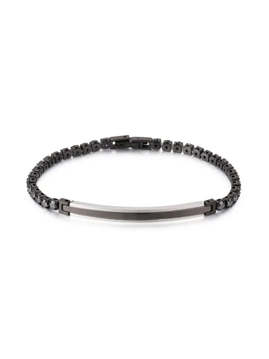 Troli Bracciale bicolore in acciaio nero VEDB109BS unisex
