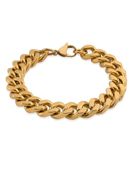Troli Bracciale Pancer placcato oro massiccio - Lunghezza: 19 cm unisex