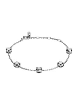Diesel Bracciale moda in argento con cristalli DL1358040 unisex