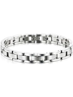 Troli Bracciale da uomo in acciaio con magneti energetici uomo