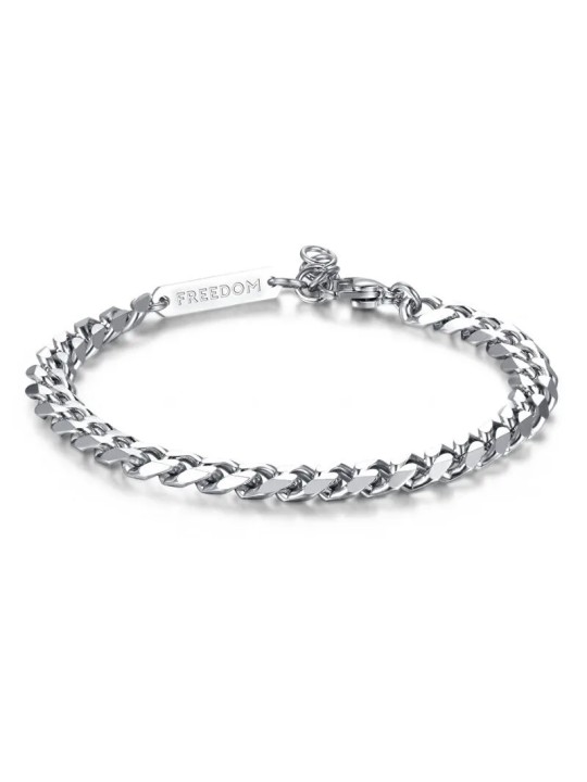 S'Agapõ Elegante bracciale in acciaio Ripple SRP11 uomo