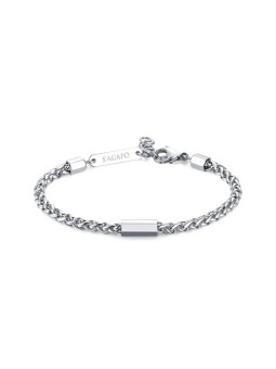 S'Agapõ Bracciale moderno in acciaio Ripple SRP15 uomo