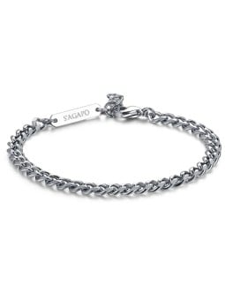 S'Agapõ Bracciale moderno in acciaio Ripple SRP19 uomo