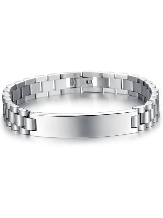 Troli Bracciale in acciaio massiccio n. 19 uomo
