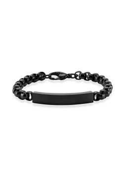 Troli Bracciale in acciaio nero VSB004B-PET uomo