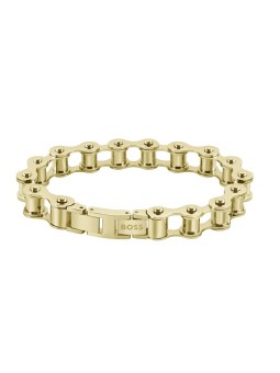 Hugo Boss Bracciale originale da uomo placcato oro 1580532 uomo