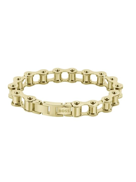 Hugo Boss Bracciale originale da uomo placcato oro 1580532 uomo