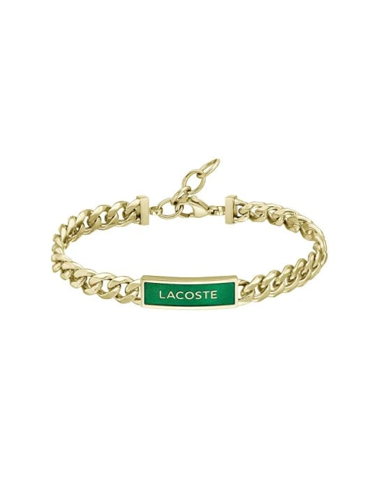 Lacoste Bracciale moderno in acciaio placcato oro 2040323 uomo