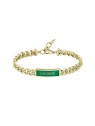Lacoste Bracciale moderno in acciaio placcato oro 2040323 uomo