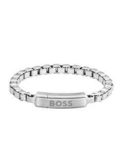 Hugo Boss Bracciale uomo senza tempo in acciaio Devon 1580596 - Lunghezza: 19 cm uomo