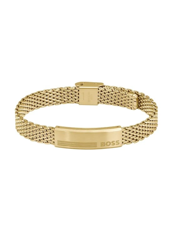 Hugo Boss Elegante bracciale placcato oro Mesh 1580610 uomo