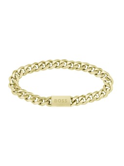 Hugo Boss Elegante bracciale placcato oro da uomo a maglie 1580403 - Lunghezza: 19 cm uomo