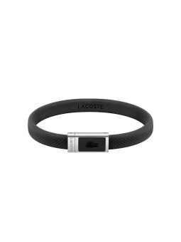 Lacoste Braccialetto in silicone nero 2040114 uomo
