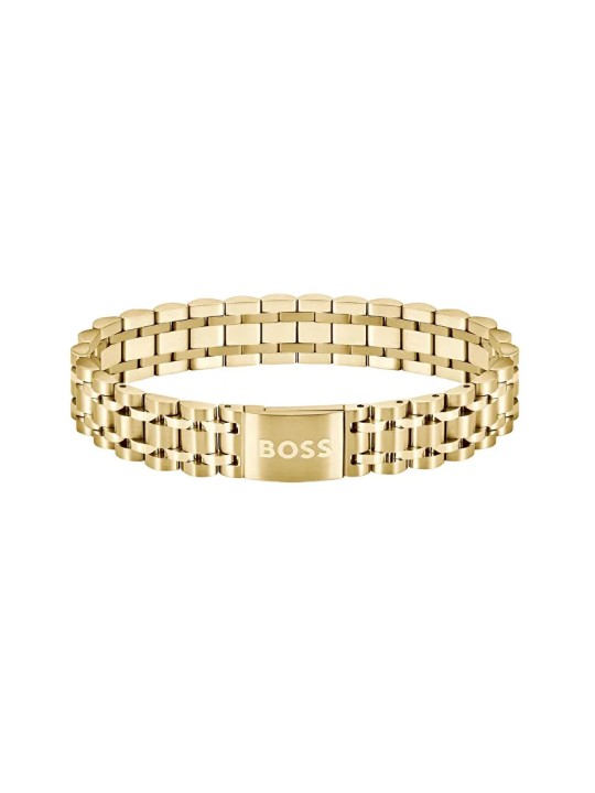 Hugo Boss Elegante bracciale placcato oro da uomo Owan 1580645 uomo