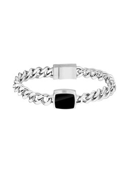 Hugo Boss Bracciale moda in acciaio con onice Odell 1580650 - Lunghezza: 17.5 cm uomo