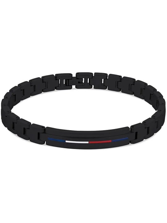Tommy Hilfiger Bracciale in acciaio nero senza tempo 2790312 uomo
