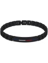 Tommy Hilfiger Bracciale in acciaio nero senza tempo 2790312 uomo
