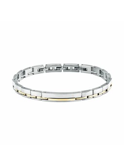 Trussardi Elegante bracciale bicolore in acciaio T-Steel TJAXV04 uomo