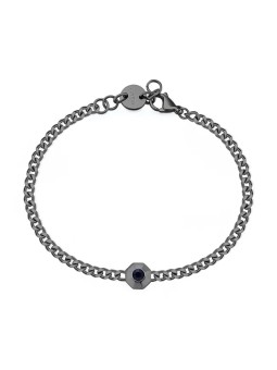 S'Agapõ Un bracciale in acciaio Snap SNP12 da uomo dignitoso uomo