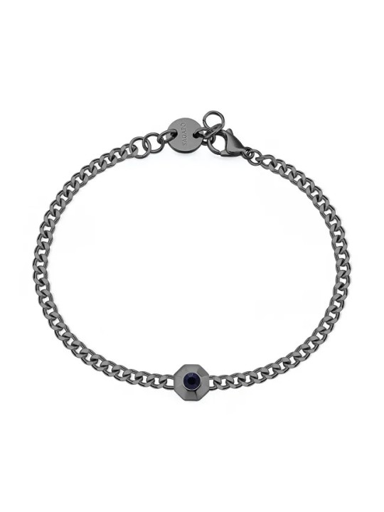 S'Agapõ Un bracciale in acciaio Snap SNP12 da uomo dignitoso uomo