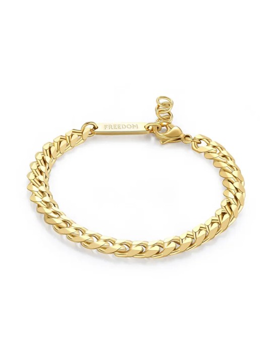 S'Agapõ Bracciale placcato oro senza tempo per uomo Pancer Ripple SRP55 uomo