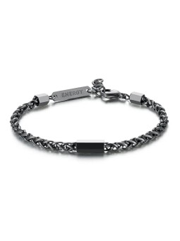 S'Agapõ Bracciale moderno in acciaio Ripple SRP16 uomo