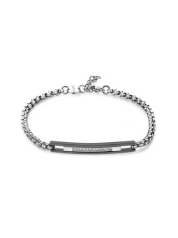 S'Agapõ Bracciale uomo in acciaio Rolo Current SPD18 uomo