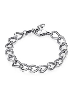 S'Agapõ Elegante bracciale in acciaio Ripple SRP59 uomo