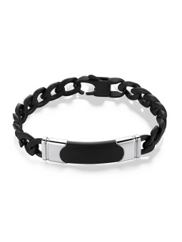 S'Agapõ Bracciale in acciaio moda per uomo Parkour SKR14 uomo