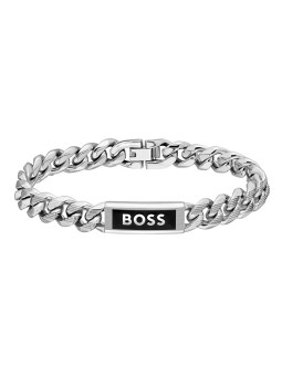 Hugo Boss Bracciale uomo in acciaio Kassy Emblem 1580679 - Lunghezza: 19 cm uomo