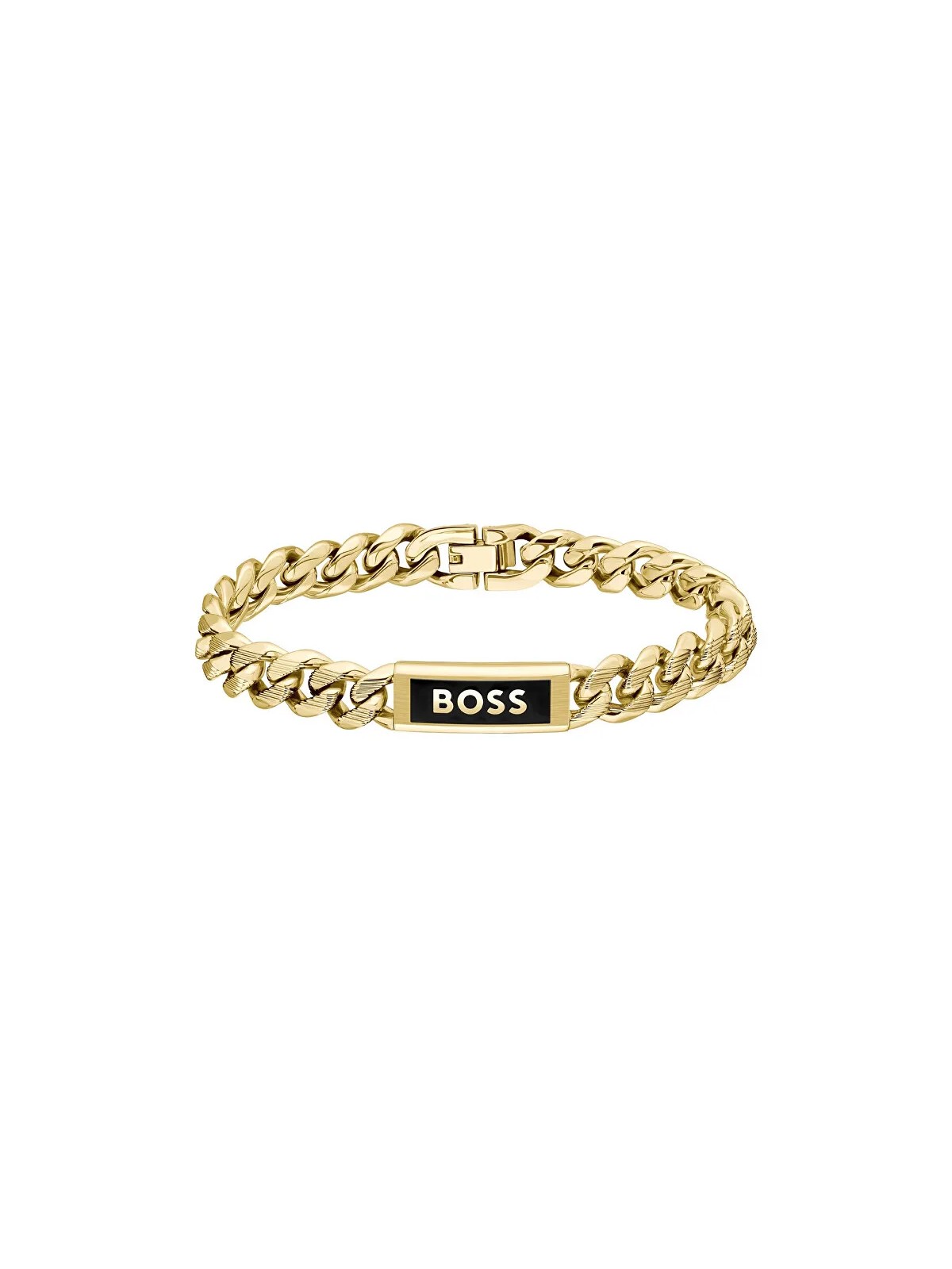 Hugo Boss Bracciale da uomo placcato oro Kassy Emblem 1580680 - Lunghezza: 19 cm uomo