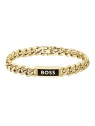 Hugo Boss Bracciale da uomo placcato oro Kassy Emblem 1580680 - Lunghezza: 19 cm uomo