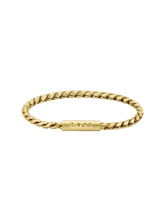 Hugo Boss Bracciale alla moda placcato oro per uomo Doran 1580696 uomo