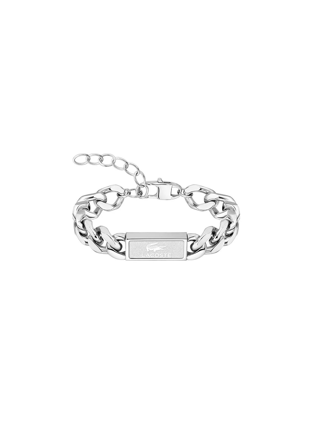 Lacoste Bracciale in acciaio distintivo per uomo Backhand 2040439 uomo