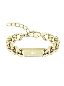 Lacoste Bracciale da uomo placcato oro massiccio Backhand 2040440 uomo