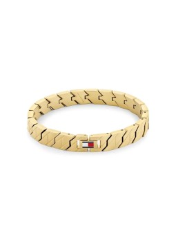 Tommy Hilfiger Bracciale da uomo di design in acciaio placcato oro Lars 2790620 uomo