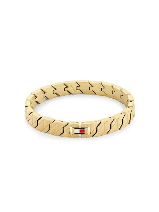 Tommy Hilfiger Bracciale da uomo di design in acciaio placcato oro Lars 2790620 uomo