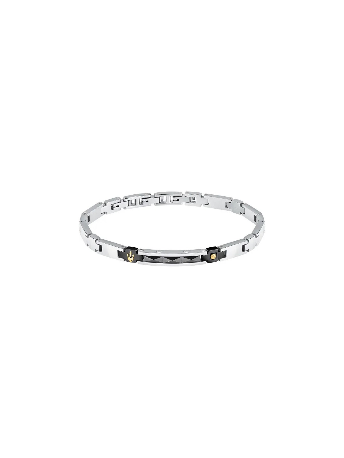 Maserati Bracciale moderno in acciaio da uomo in ceramica JM224ATZ35 uomo